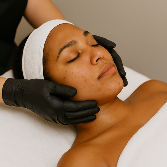 Acne treatment facial w/ light therapy